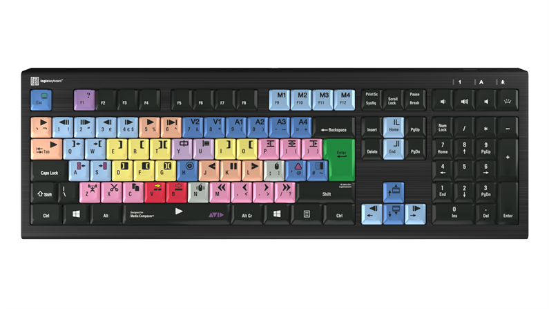 Avid Media Composer - PC ASTRA 2 Backlit Keyboard - UK English