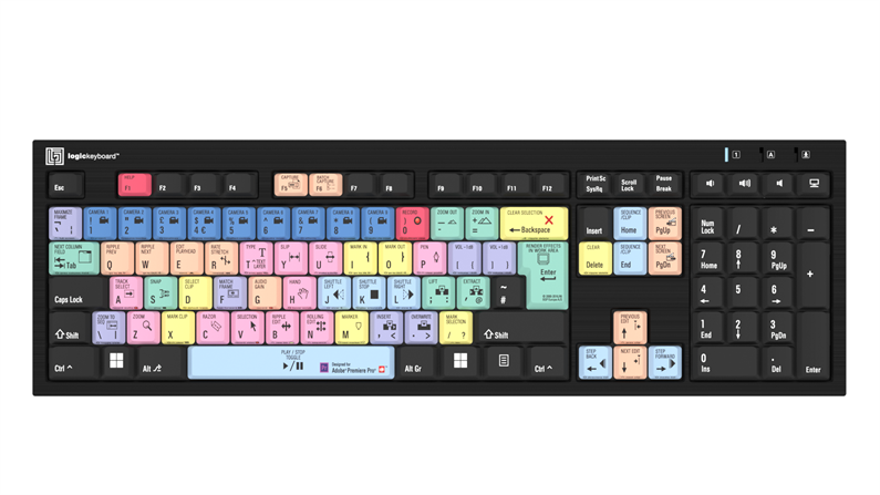 Premiere Pro CC - PC Nero Slimline Keyboard - UK English